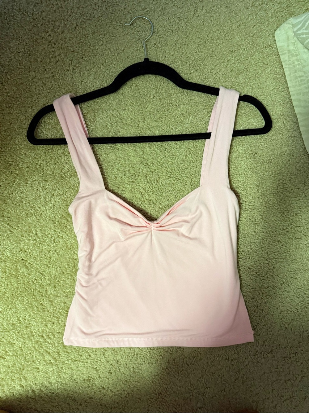 White Fox Boutique Baby Pink Tank Top with Twist Detail